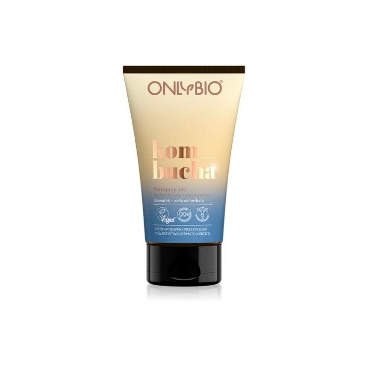 ONLYBIO Kombucha матуючий гель для зняття макіяжу та вмивання 150 мл