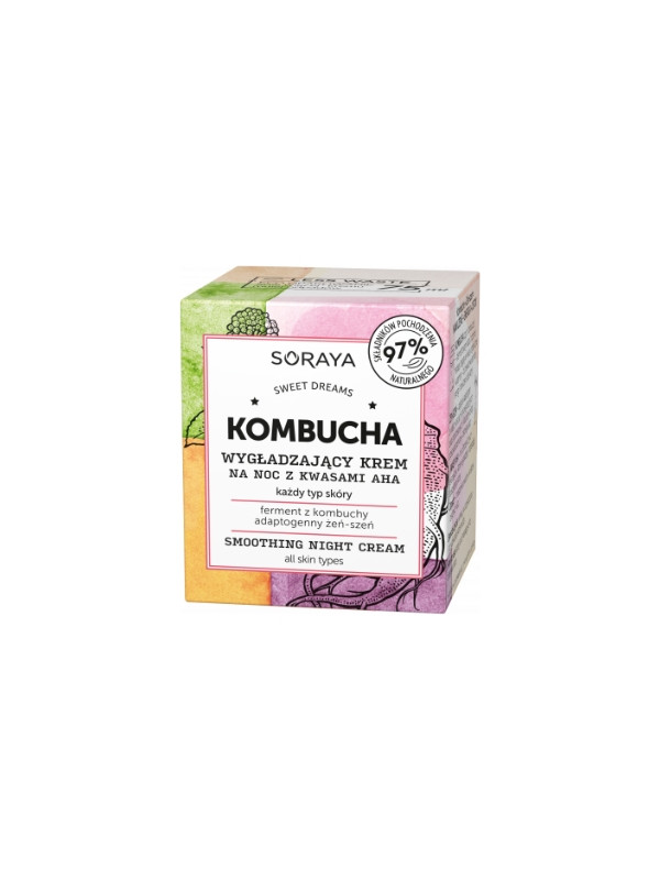 Soraya Kombucha wygładzający Krem na noc z kwasami AHA 75 ml