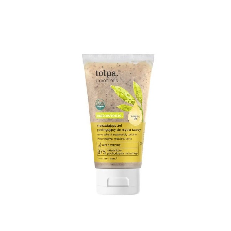 Tołpa Green Oils matten. verfrissende peelinggel voor het wassen van het gezicht 150 ml