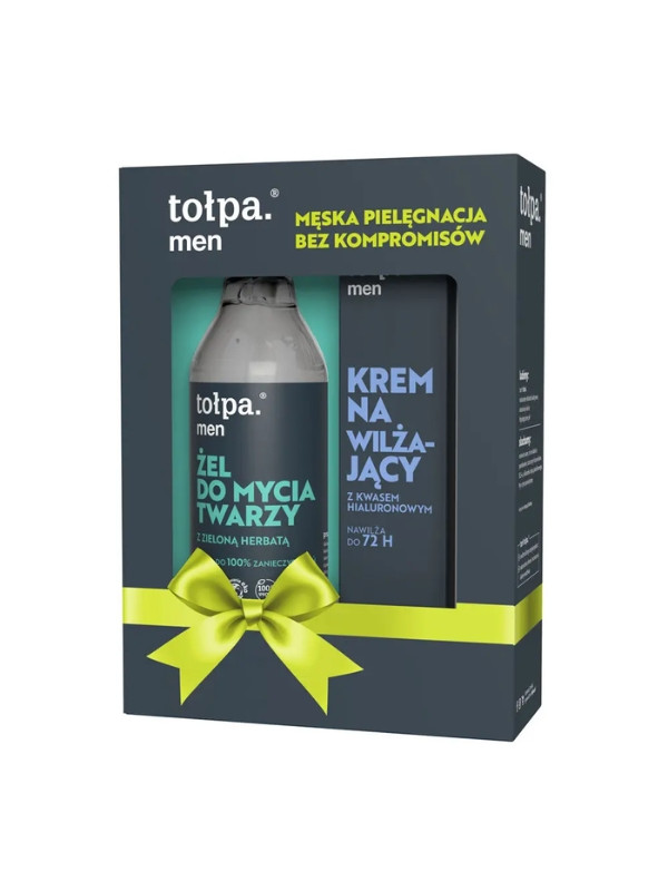 Tołpa Na Prezent Men Zestaw: Żel do mycia twarzy 195 ml + Krem nawilżający 40 ml