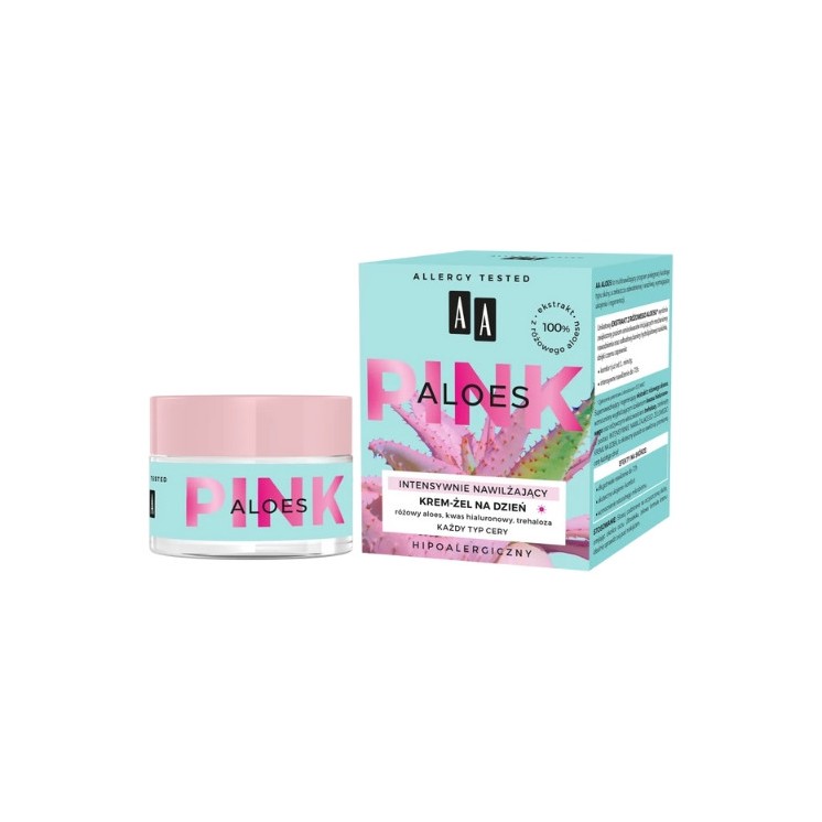 AA Aloe Pink intensief hydraterende gezichtscrème-gel voor de dag 50 ml