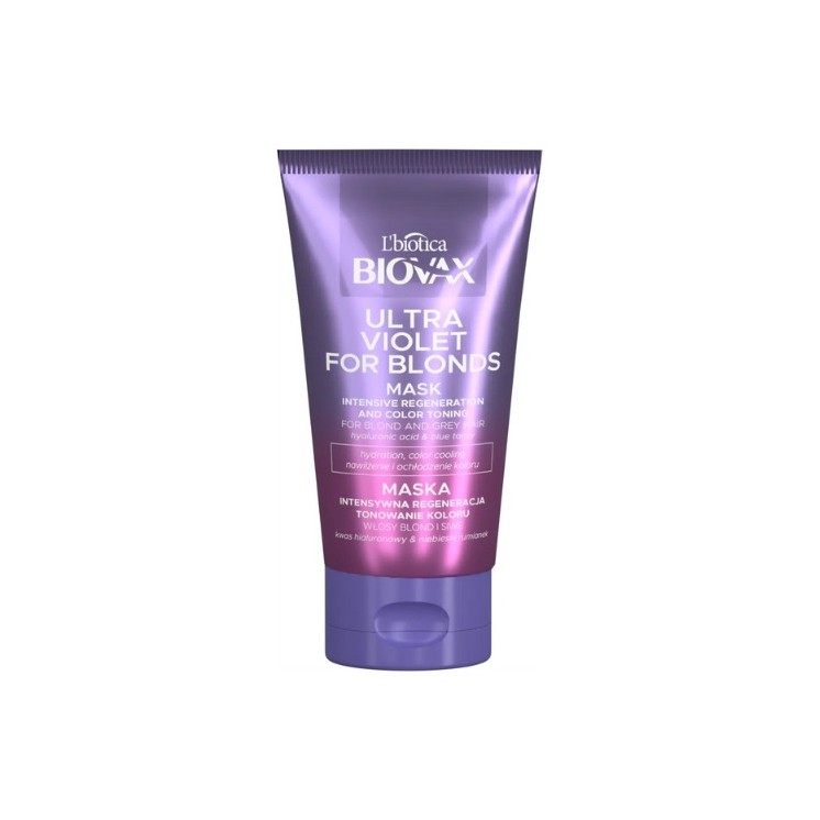 Biovax Ultra Violet intensively regulating mask for blond and gray hair 150 ml