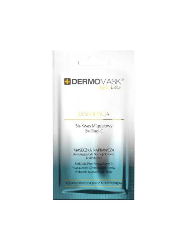 L'biotica Dermomask Night Acitve Maseczka do twarzy naprawcza Eksfoliacja 12 ml