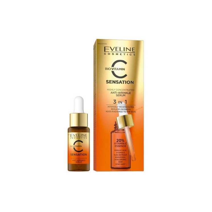 Eveline C Sensation Anti-wrinkle face Serum 20% Vitamin C 18 ml