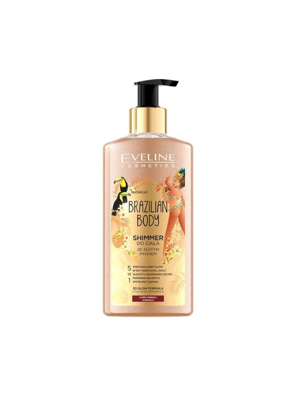 Eveline Brazilian Body Shimmer do ciała ze złotm pyłem 150 ml