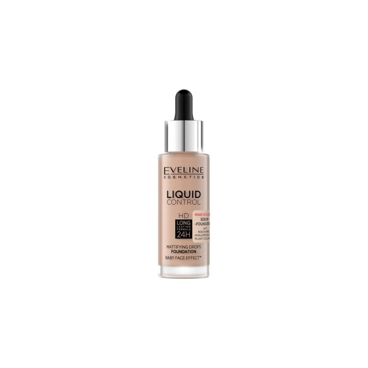 Eveline Liquid Control Foundation in a dropper /025/ Light Rose 32 ml