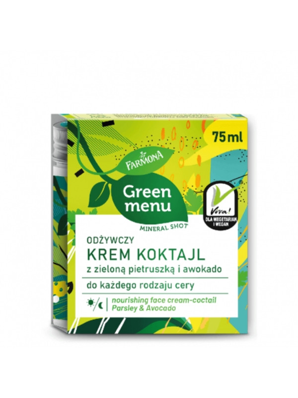 Farmona Green Menu Krem do twarzy z zieloną pietruszką i awokado 75 ml