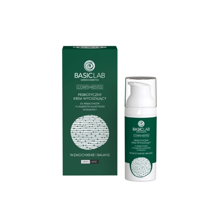 BasicLab Complementis Prebiotic Calming Face Cream 5 % Prebiotics, 1% Centella Asian and Vitamin F 50 ml