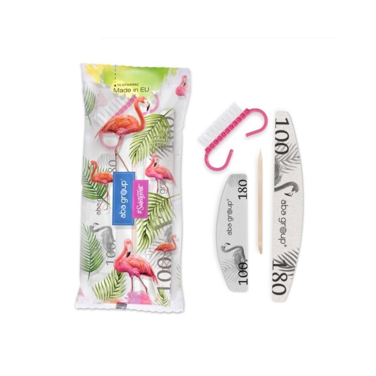 Aba Group Set 100/180: Slim File + Mini Polisher + Wooden Stick + Brush