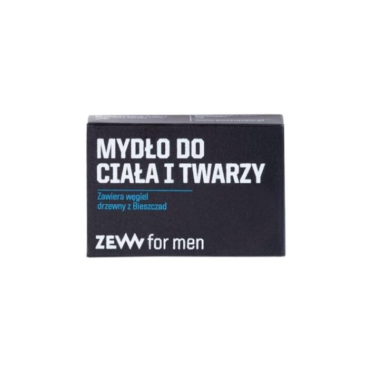 Zew For Men Чоловіче мило для обличчя, тіла та волосся з деревним вугіллям з Bieszczad 85 мл