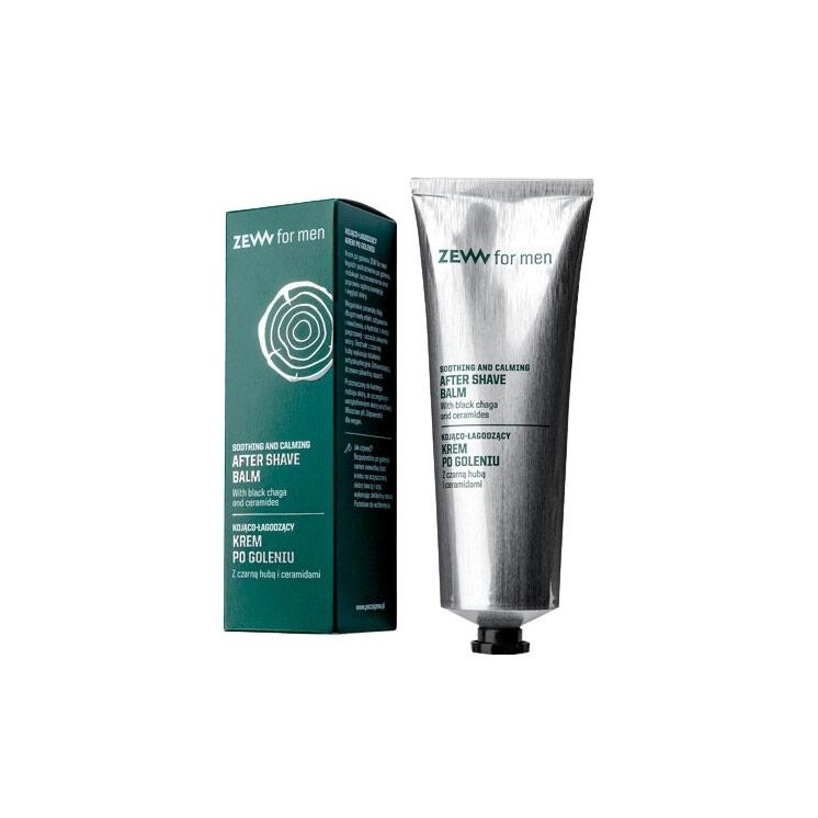 Zew for Men verzachtende en verzachtende Aftershave crème voor mannen met Black Huba en Ceramides 80 ml