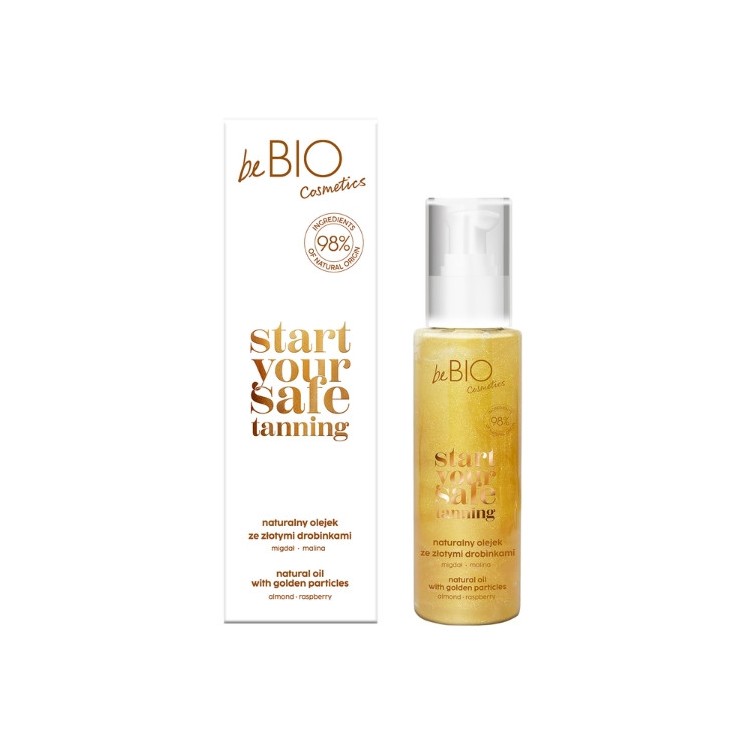 beBio Ewa Chodakowska Start Your Safe Tanning naturel Lichaamsolie met gouden deeltjes 100 ml