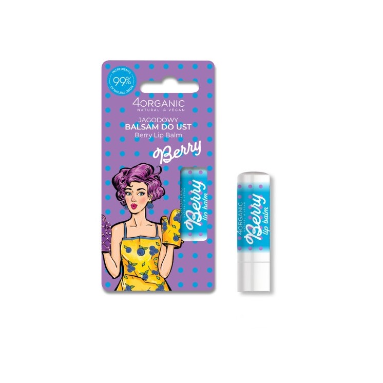 4Organic Pin-up Girl Natuurlijke Berry Lippenbalsem 5 gr