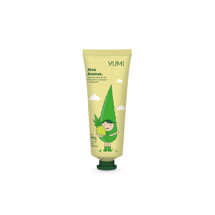 Yumi aloë handcrème intensief hydraterende Aloe Ananas 75 ml