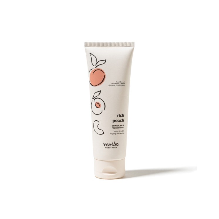 Gel nettoyant visage naturel Resibo Rich Peach 125 ml
