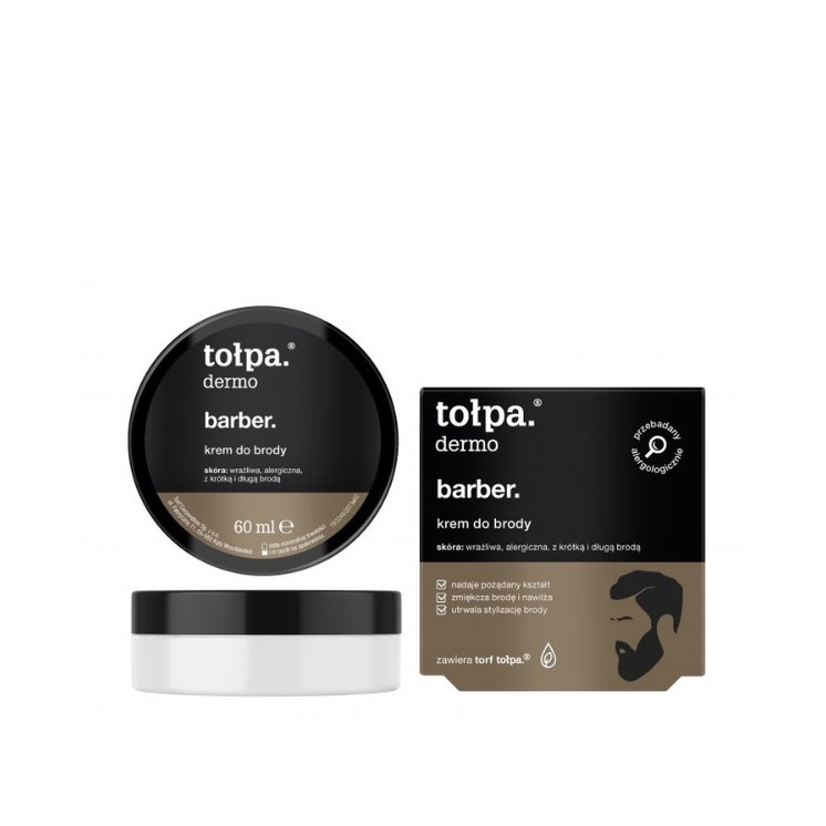 Перукар Tołpa Dermo . Крем для догляду за бородою для чоловіків 60 мл