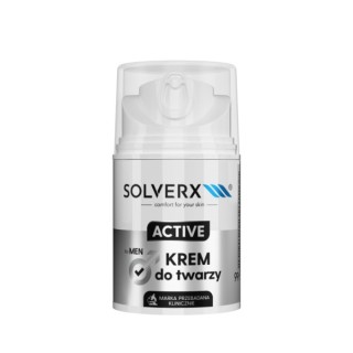 Крем для обличчя Solverx for Men Active для чоловіків зі стимулюючою дією на шкіру 50 мл