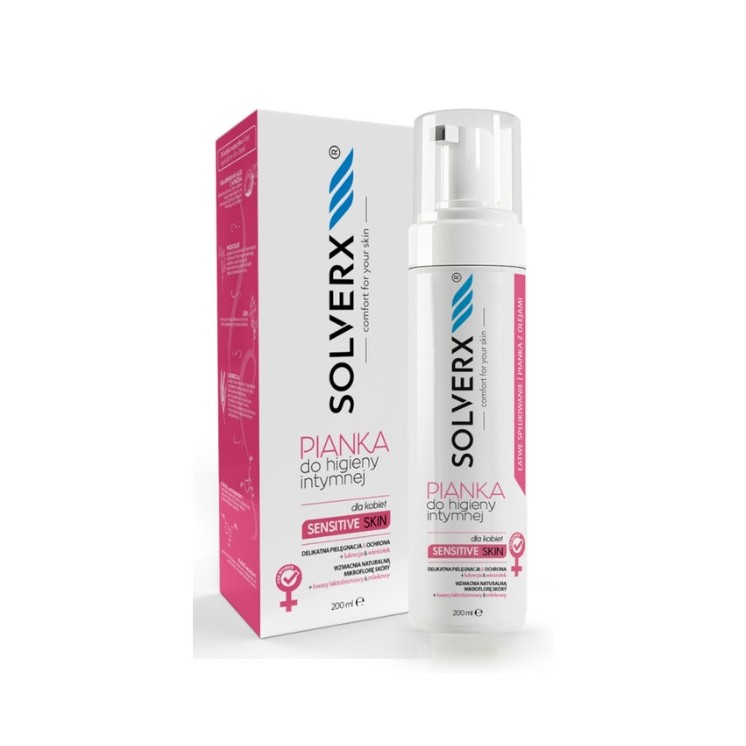 Solverx Sensitive Skin Foam for intimate hygiene 200 ml