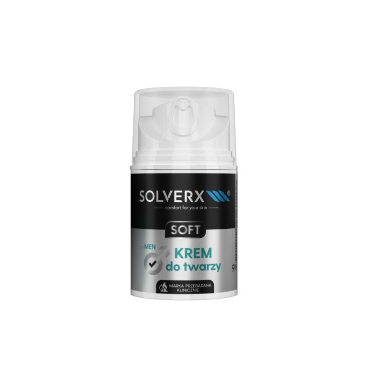 Solverx for Men Soft Gezichtscreme voor mannen voor de gevoelige huid 50 ml