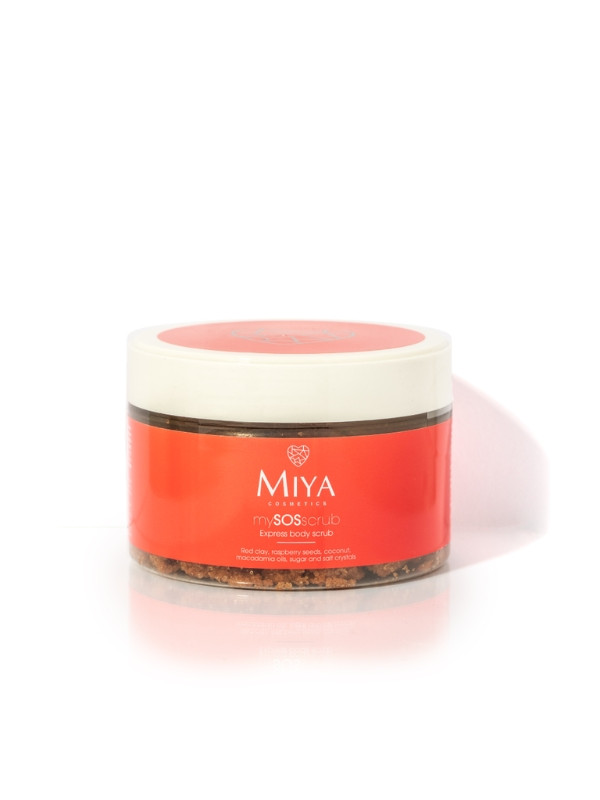 Miya Cosmetics mySOSscrub ekspresowy Peeling do ciała z czerwoną glinką i olejkami 200 g