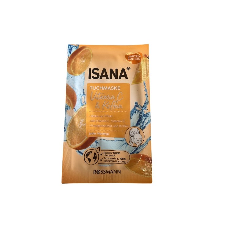 Isana Vitamin C & Koffein face sheet mask 1 piece