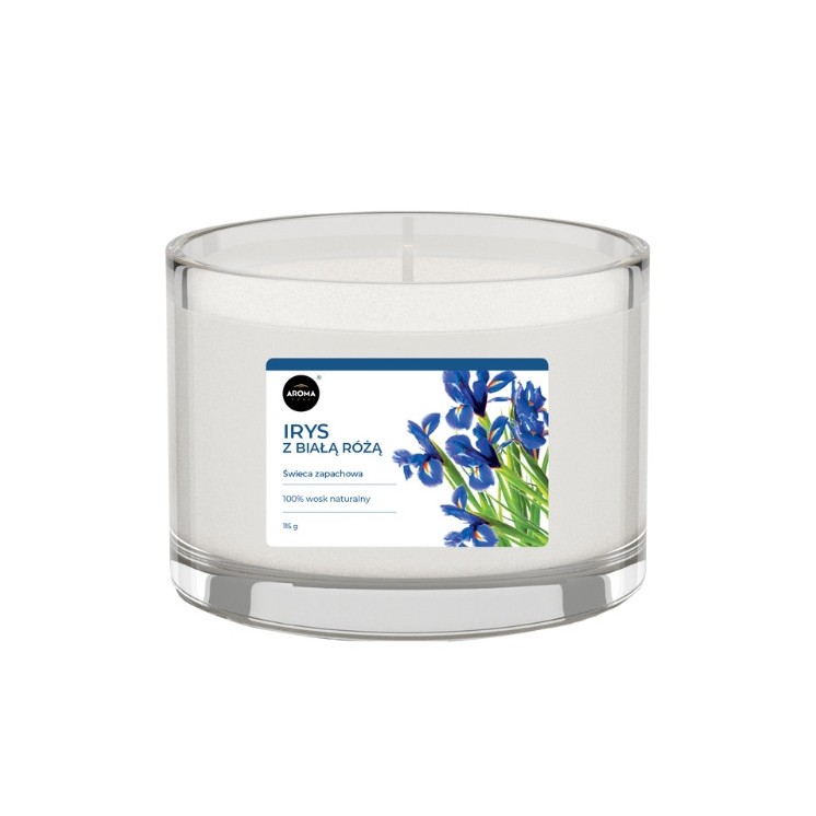 Aroma Home Iris with White Rose scented candle 115 g