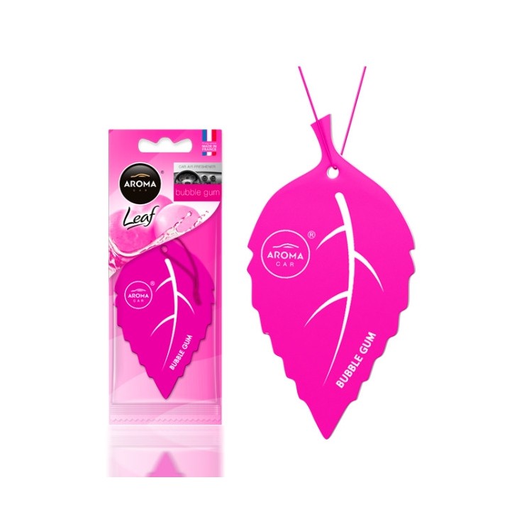Aroma Car Leaf Bubble Gum car fragrance pendant, 1 piece