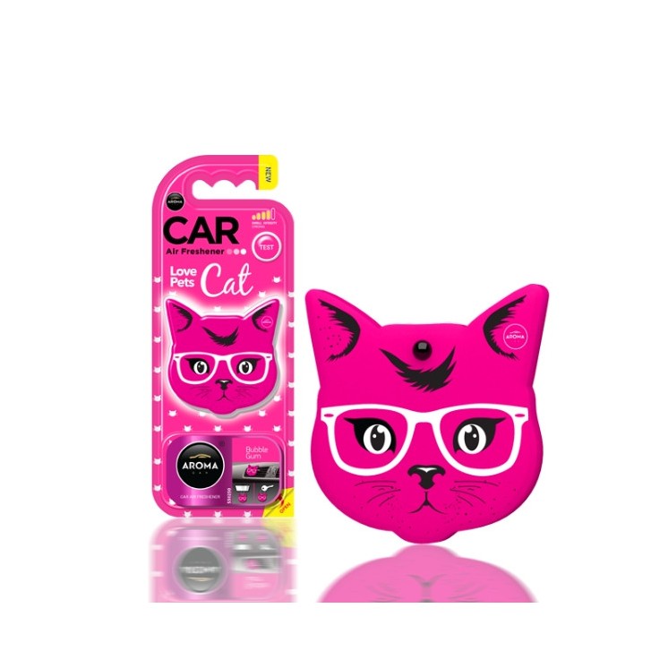 Aroma Car Cat Pink Blossom Autoduftanhänger, 1 Stück