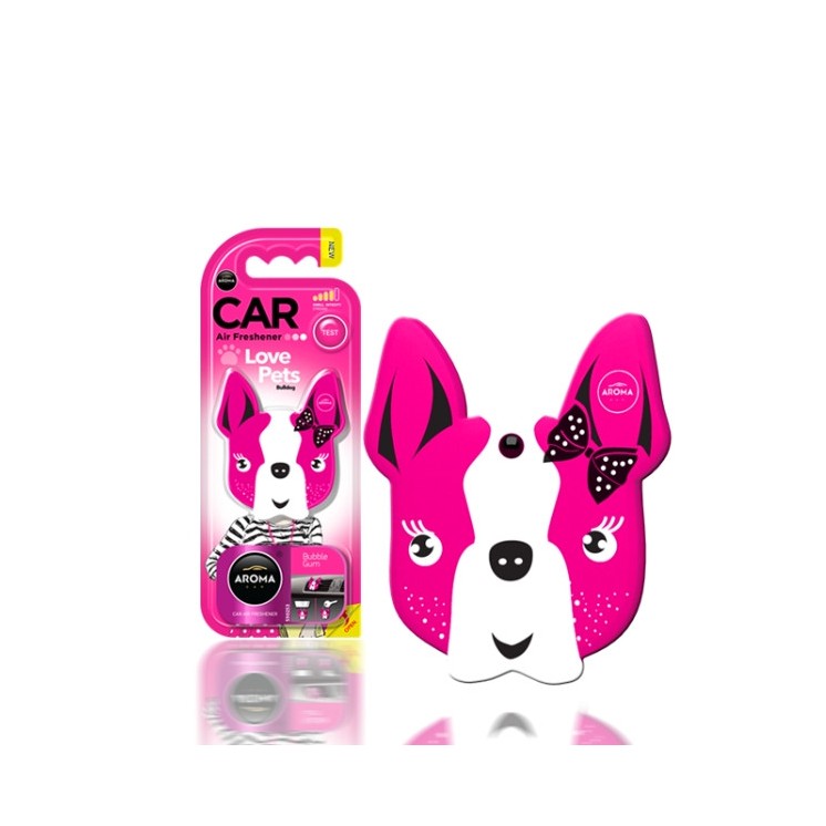 Aroma Car Dog Pink Blossom Autoduftanhänger, 1 Stück