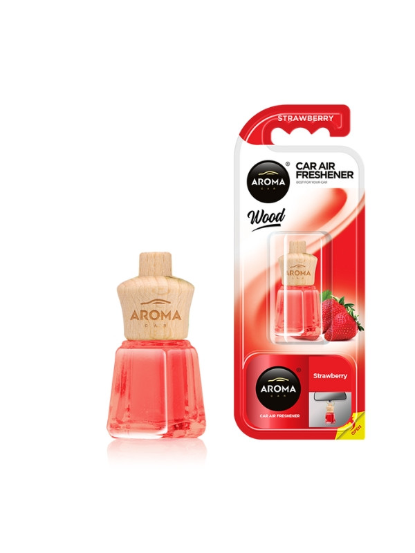 Aroma Car Wood Mini Odświeżacz powietrza do samochodu Strawberry 4 ml