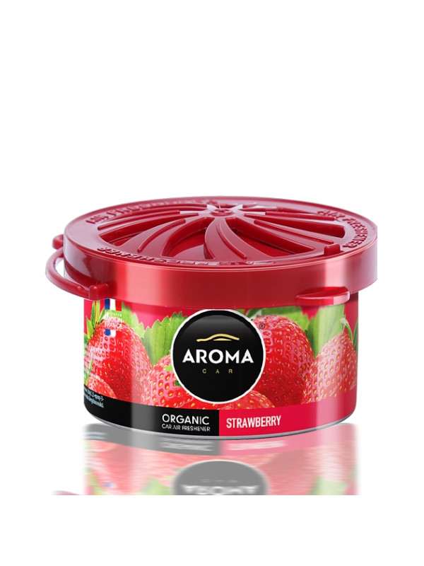 Aroma Car Organic Odświeżacz powietrza do samochodu Strawberry 40 g