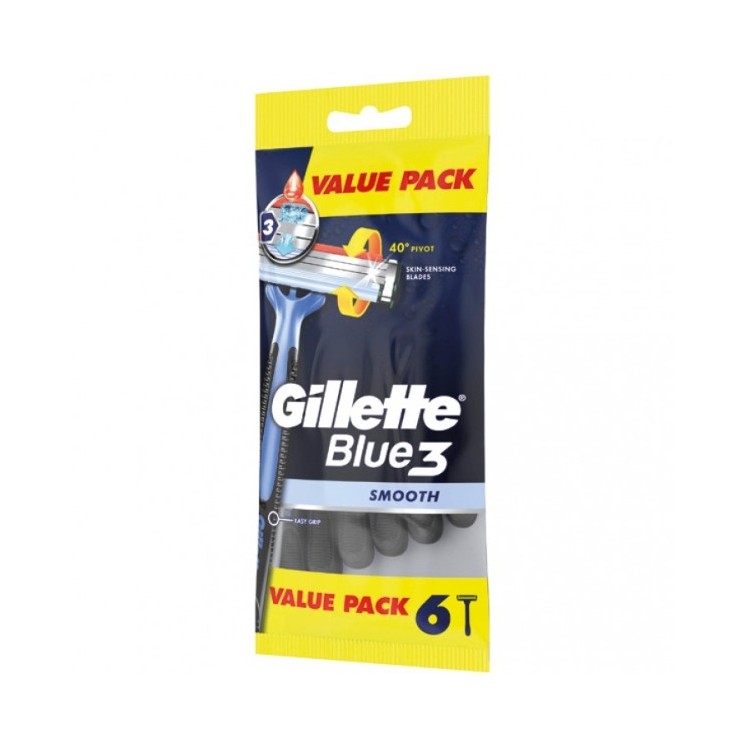 Gillette Blue3 wegwerpscheermesjes met drie mesjes 6 stuks
