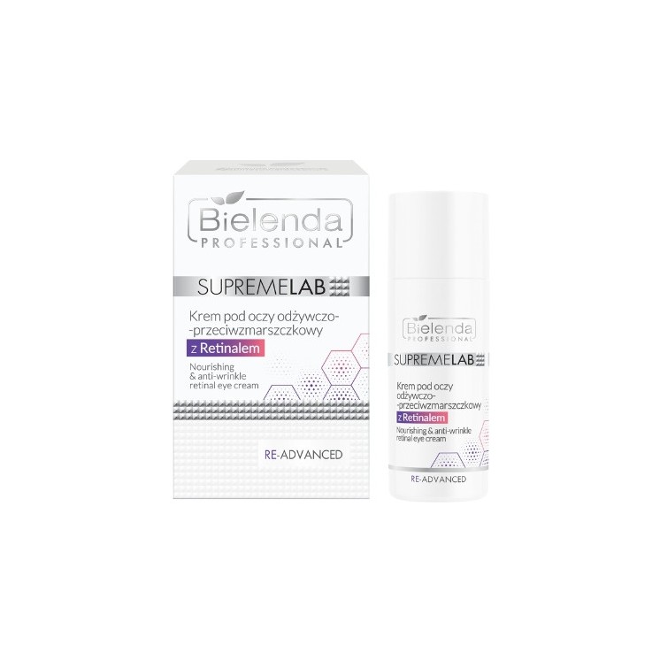 Bielenda Professional SUPREMELAB nourishing and anti-wrinkle eye cream with 0.03% Retinal 15 ml