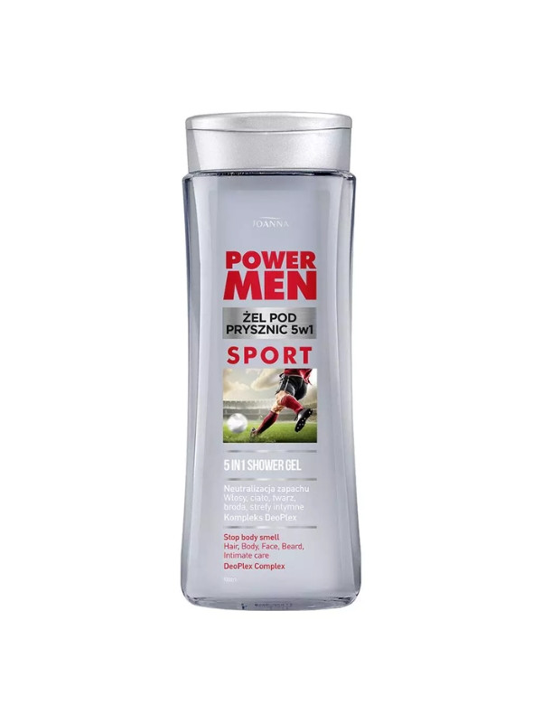 Joanna POWER MEN Żel pod prysznic 5w1 SPORT kompleks DeoPlex 300 ml