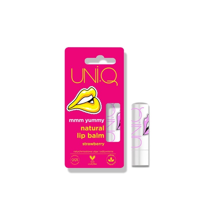 4Organic UNI.Q Mmm Yummy natürlicher Strawberry Lippenbalsam 5 g