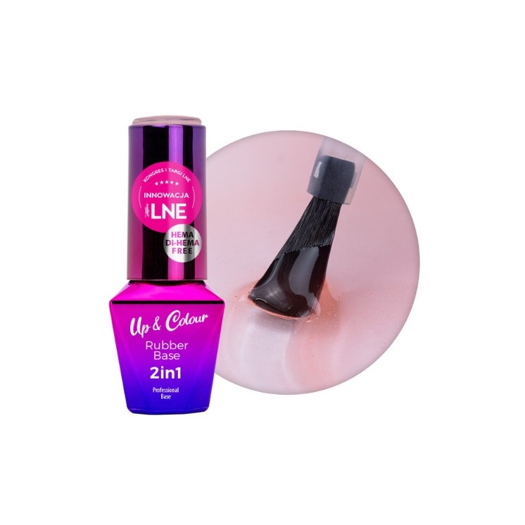 MollyLac Rubber Base 2in1 Up& Colour Peach Glas-Gummibasis 10 g