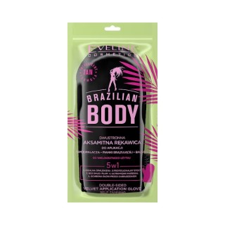 Gant double face en velours brésilien Eveline Body pour l'application de produits corporels (1 pièce)