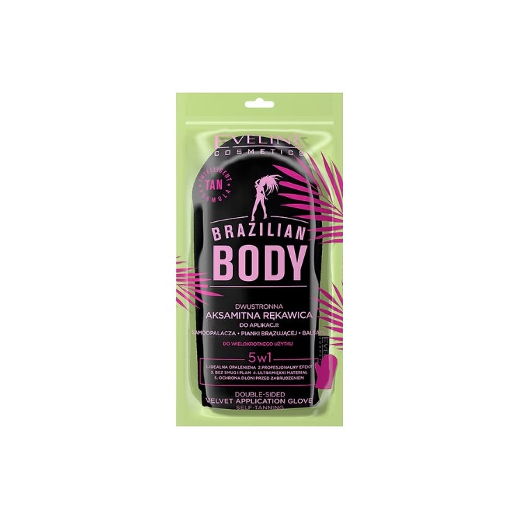 Gant double face en velours brésilien Eveline Body pour l'application de produits corporels (1 pièce)