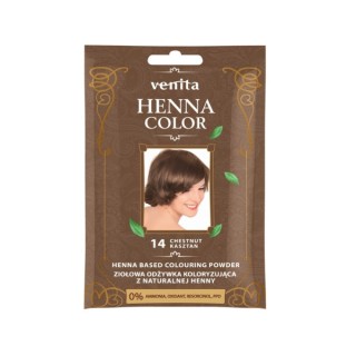 Venita Henna Color ziołowa Odżywka koloryzująca z naturalnej henny /14/ Kasztan 25 g