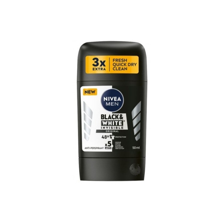 Nivea Men Black & White Invisible Orginal Antitranspirant Stick 50 ml