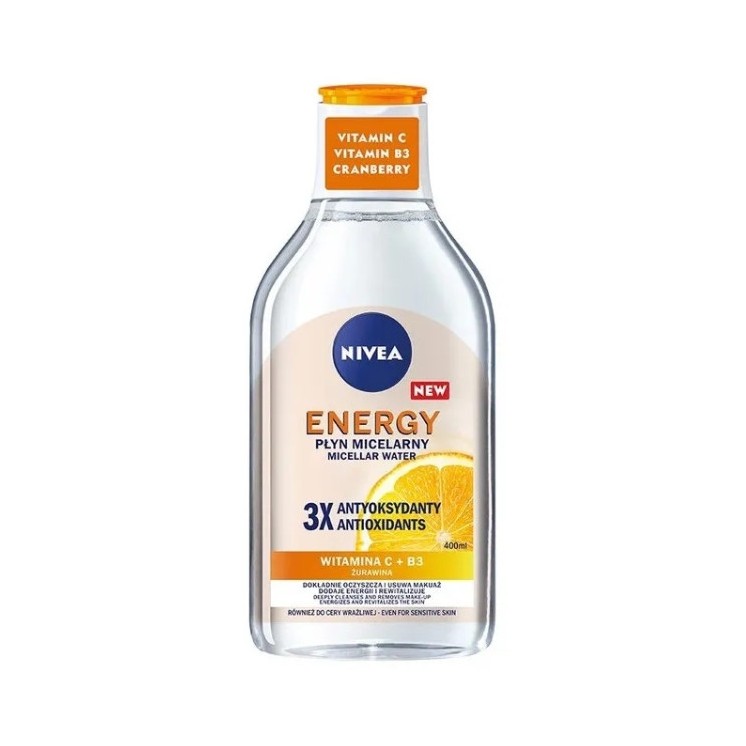 Nivea Energy Micellar Gesichtsfluid mit Vitamin C+B3 400 ml