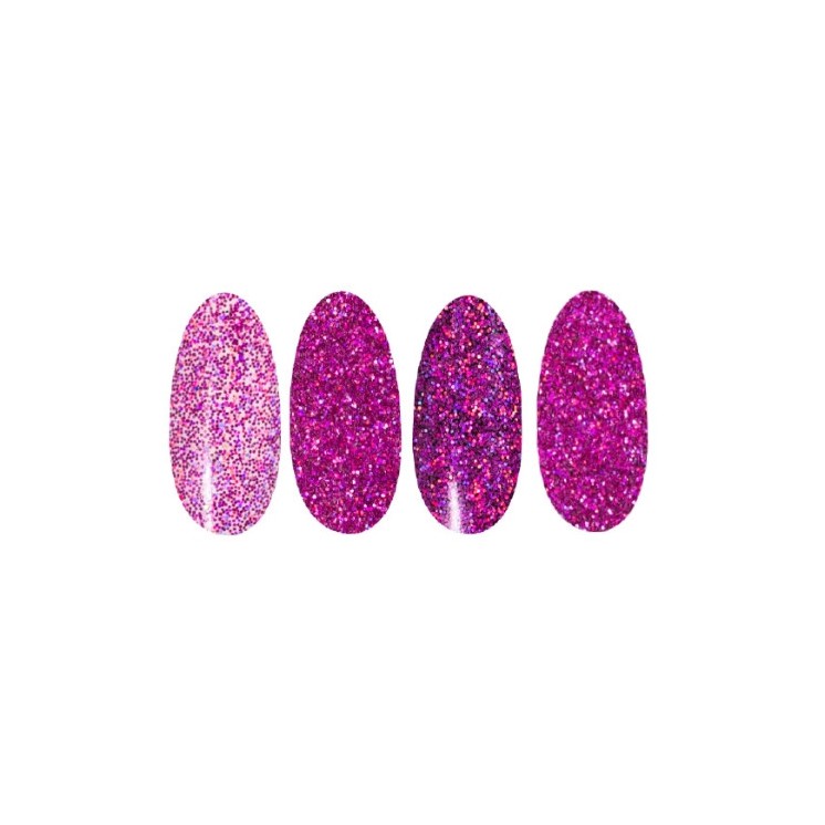 Ronney Holo Effect nail powder /21/ Pink and red