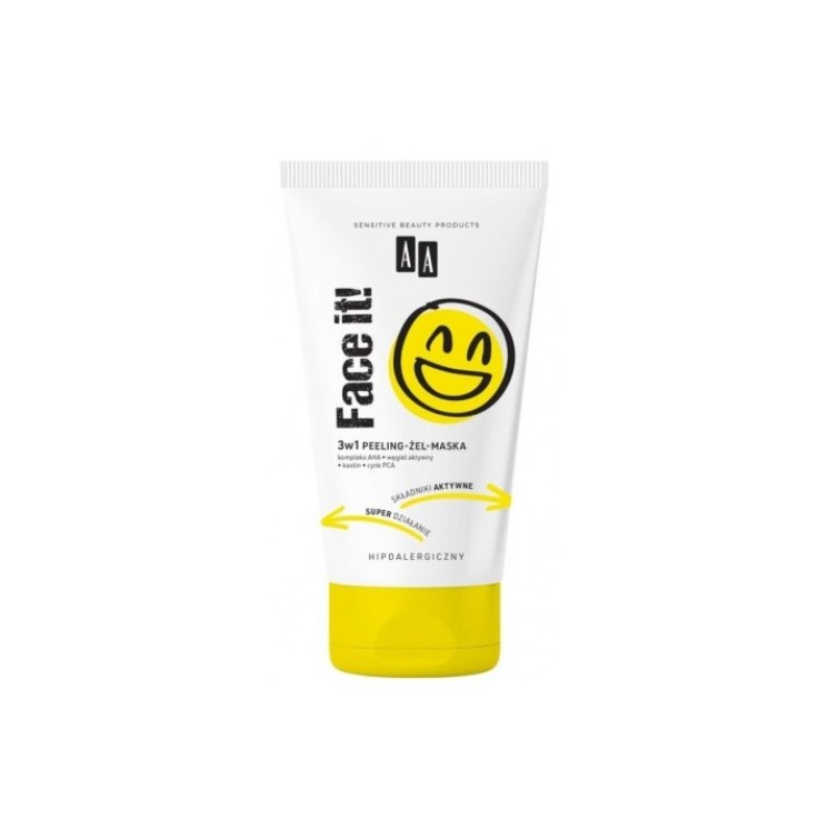 AA Face It 3in1 Peeling - Gel - Gesichtsmaske 150 ml