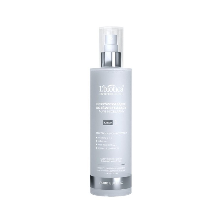 L'biotica Pure Estetic reinigende und aufhellende Mizellenflüssigkeit 200 ml