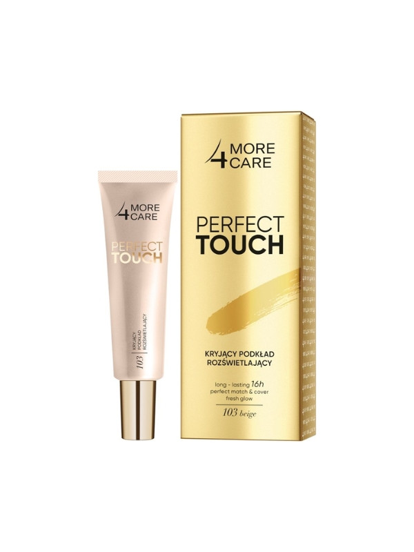 More 4 Care Perfect Touch kryjący Podkład do twarzy rozświetlający /103/ Beige 30 ml