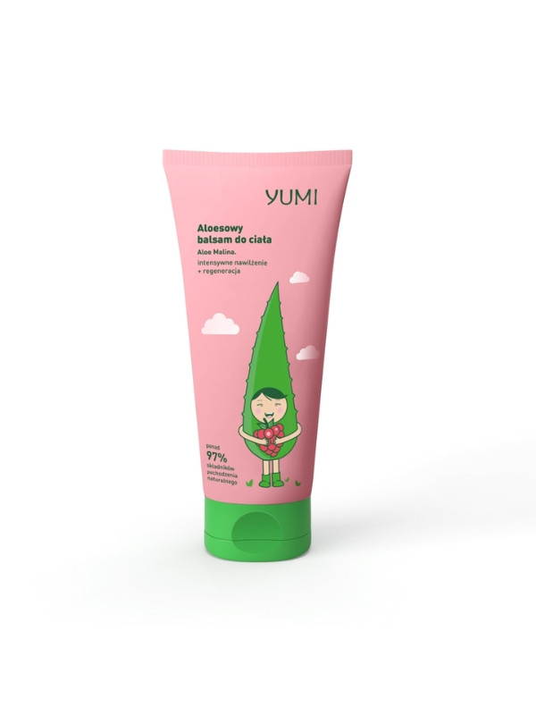 Yumi aloesowy Balsam do ciała intensywnie nawilżający Malina 200ml