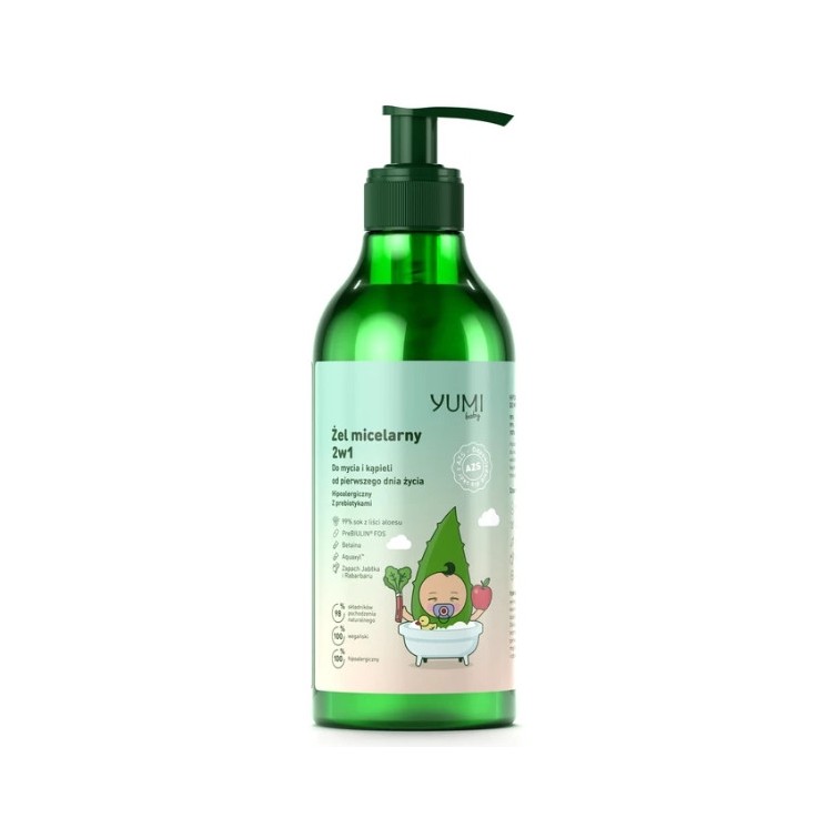Yumi Baby AZS 2in1 Mizellengel zum Waschen und Baden ab dem ersten Lebenstag 400 ml