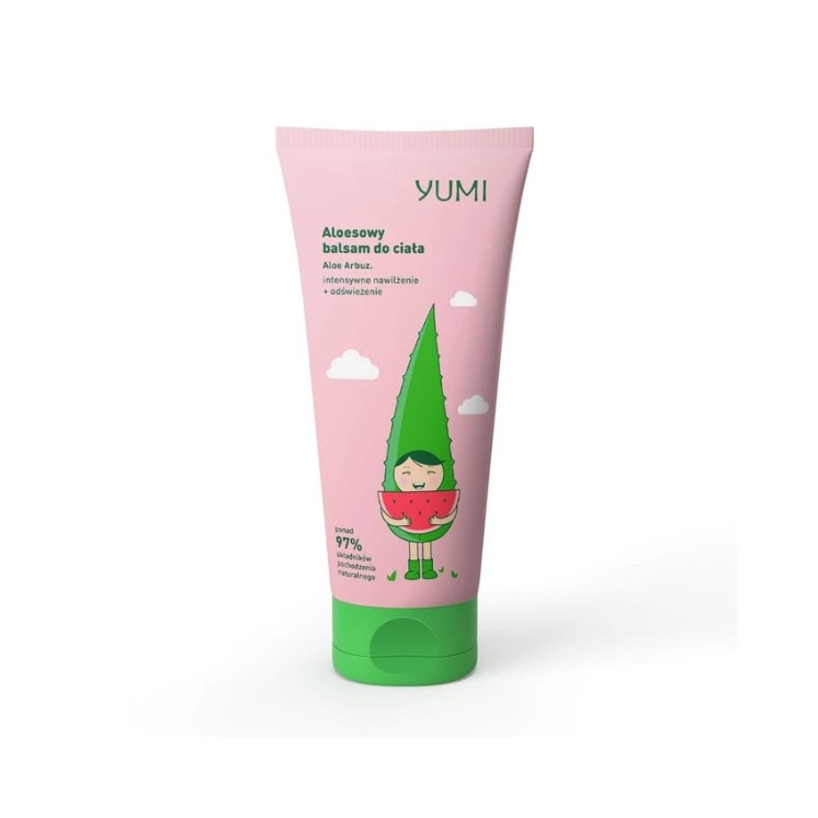 Yumi Aloe-Körperlotion intensiv feuchtigkeitsspendend, Wassermelone, 300 ml