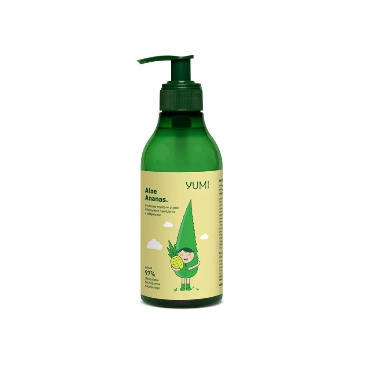 Yumi Aloe flüssige Handseife intensiv feuchtigkeitsspendend, Ananas, 300 ml