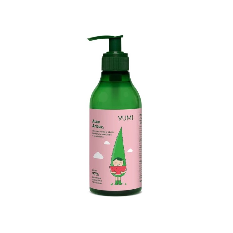 Yumi Aloe Flüssige Handseife, intensiv feuchtigkeitsspendend, Wassermelone, 300 ml